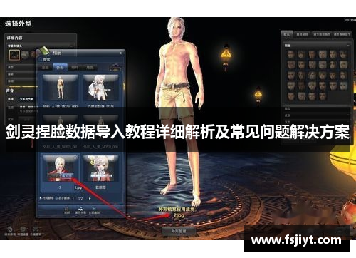 剑灵捏脸数据导入教程详细解析及常见问题解决方案