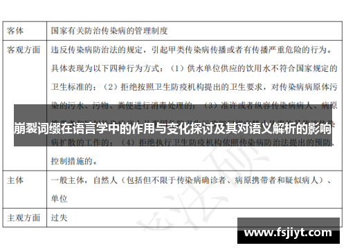 崩裂词缀在语言学中的作用与变化探讨及其对语义解析的影响